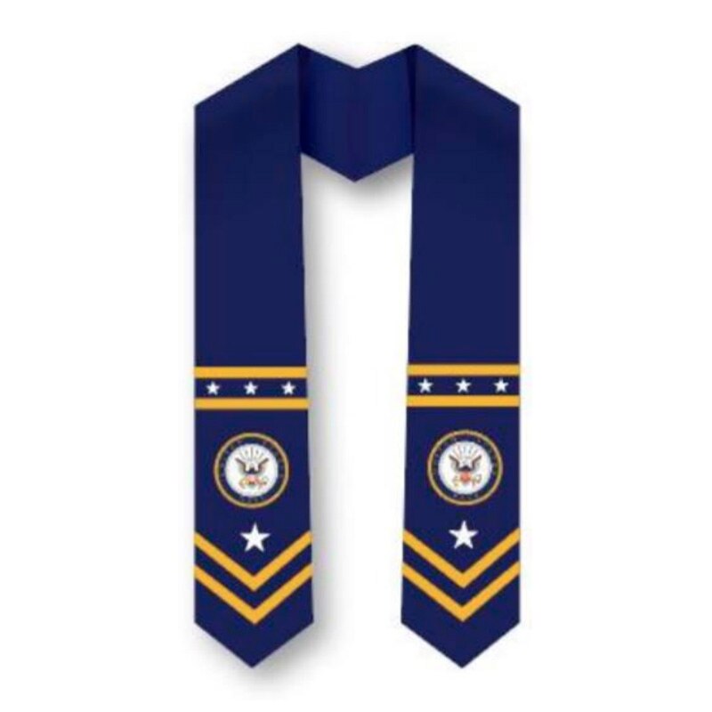 Josten's, Stole of Gratitude, Grad, Stole of Service, Navy, 352073